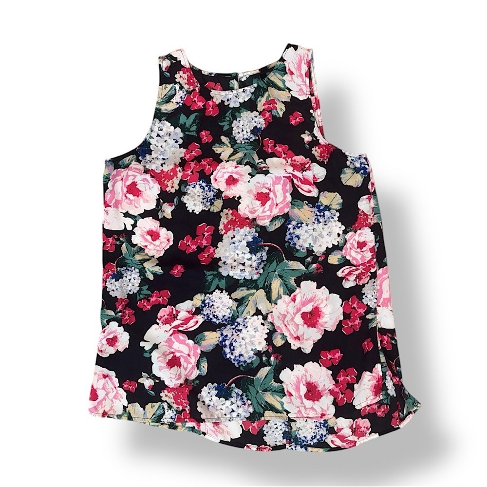 Who What Wear Floral Print Sleeveless Top